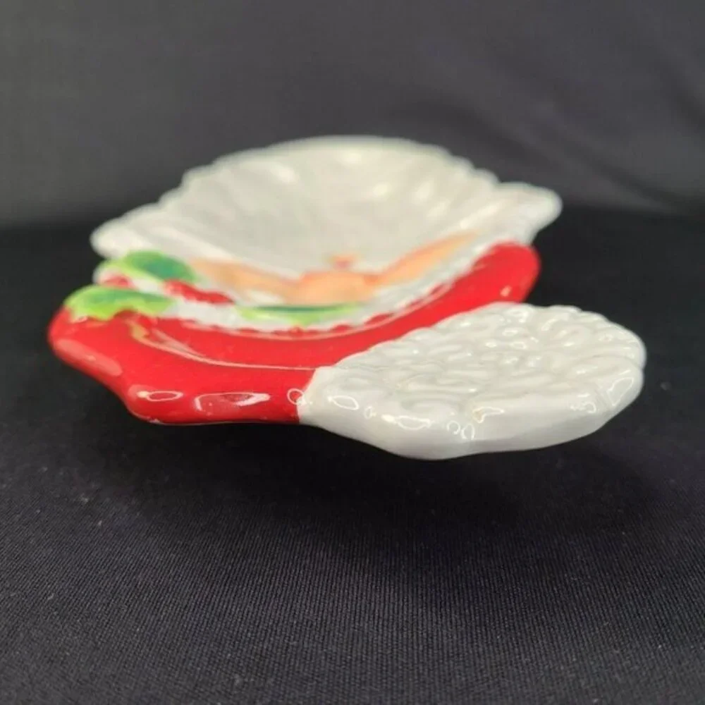 Fitz and Floyd Santa‎ Long Face Snack Therapy Cookie Serving Plate Christmas